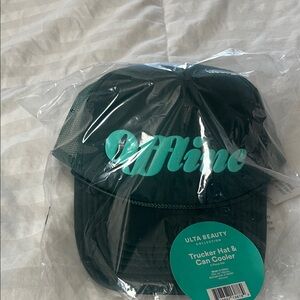 Ulta Beauty Dark Green Trucker Hat with Teal Text
